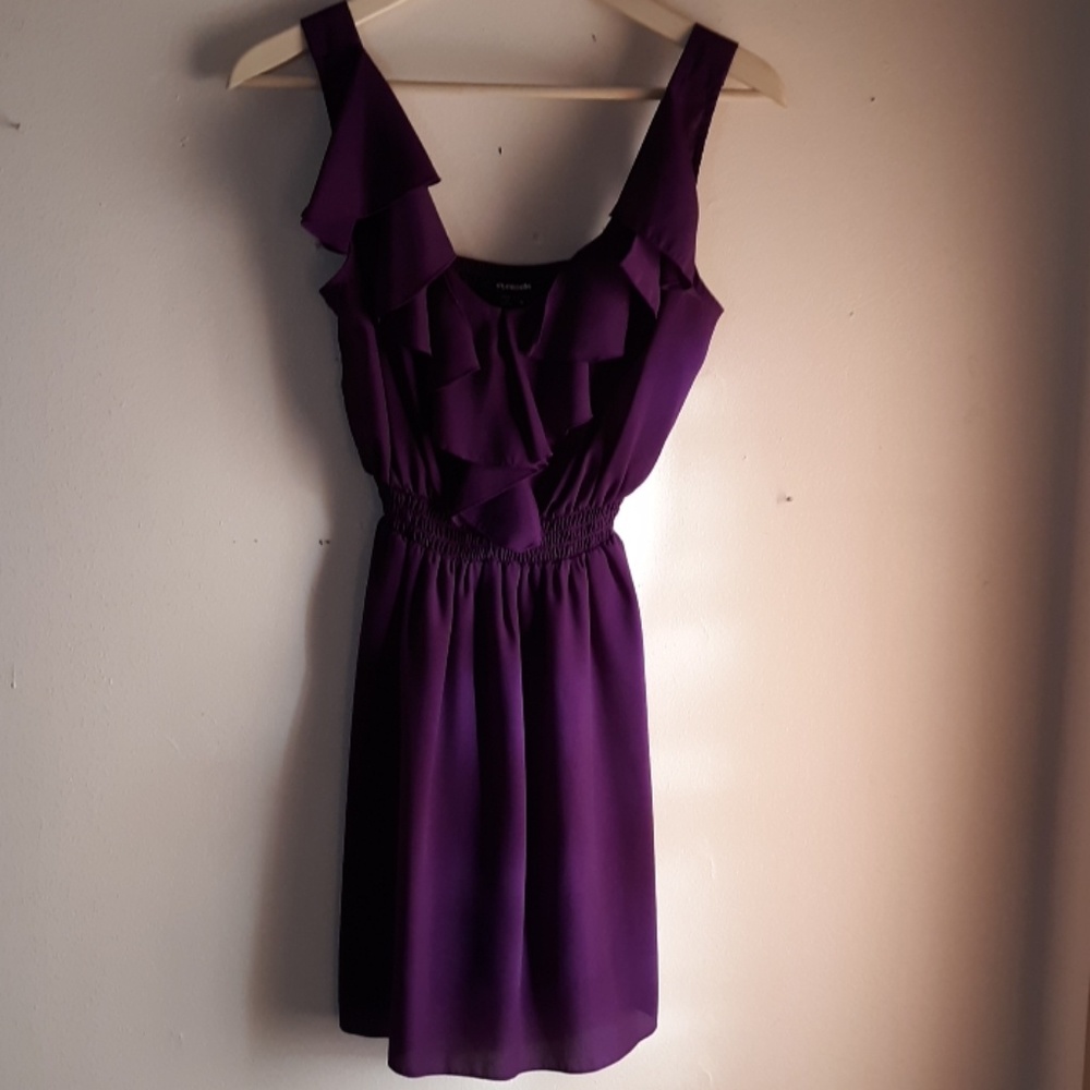 My Michelle dress size small purple straps elastic